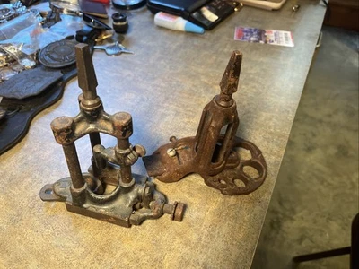 OLD 2pc Vintage Adj Hollow Auger Tool Tenon Cutter Brace Bit Tools ESTATE FIND - Image 1 of 4
