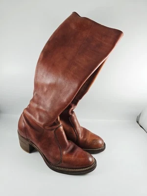Botas FRYE vintage para mujer, tacón apilado de 3 1/2", hechas en EE. UU., talla 5 Foto 1 de 4