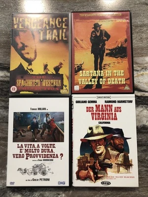 Region 2 PAL Spaghetti Western 4 DVD Collection Kisnki Gemma Milian Like New - Image 1 of 4
