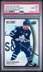 2023-24 Upper Deck Allure Noir Arc-en-ciel #48 Auston Matthews PSA 10 - Photo 1/2
