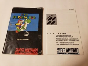 Super Mario World and SNES Super Nintendo Instruction Manual Only BOTH - Picture 1 of 4