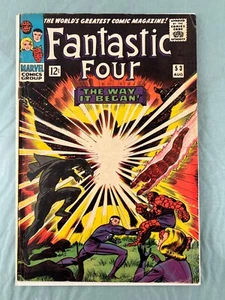 Fantastic Four #53 (2nd app Black Panther / 1st Klaw) Marvel 1966 FN to FN+ - Bild 1 von 16