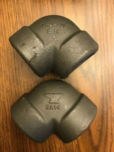 1-1/2" A105 Threaded Forged Steel 90° Elbow 3000# (LOT OF 2) Anvi NEW FAST SHIP - Picture 1 of 1