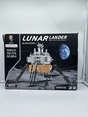 Aole Gainian Lunar Lander - No 869-4 -Erector Set Style Model - Stainless Steel - Image 1 of 2