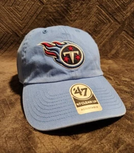 Tennessee Titans NFL Unisex Baseball Hat Cap Blue Strapback Adjustable 47 Brand - Picture 1 of 9
