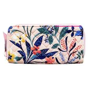 Cartera Vera Bradley Deluxe RFID Jordin Continental Paradise Coral Flora Tropical - Imagen 1 de 8