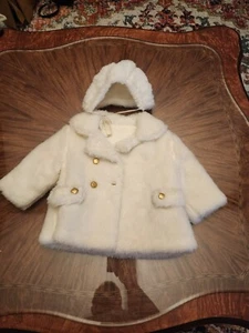 Vintage Girls' young jacket coat dress thickened faux fur coat warm coat size 2 - Picture 1 of 7