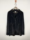 Vintage Transit Par Such 220 Velour Black Faded Button Women's Jacket Sz 5