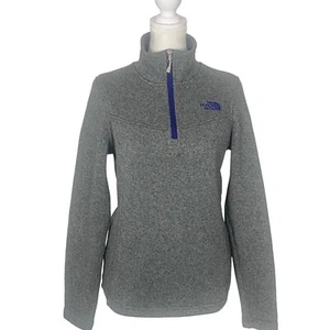 THE NORTH FACE Women Fleece Sweatshirt Sz S Gray Pullover Long Sleeve H-43 - Picture 1 of 16