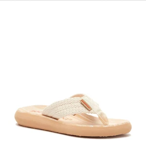 Rocket Dog Adios Womens Cream Casual Flip Flop Toe Post Sandals - Picture 1 of 5