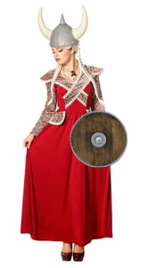 Wikinger Königin Kostüm Damen Nordmann Viking Damenkostüm Fasching Karneval KK - Bild 1 von 11