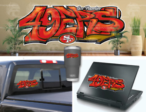 San Francisco 49ers Graffiti Vinyl Vehicle Car Laptop Yeti Sticker Decal