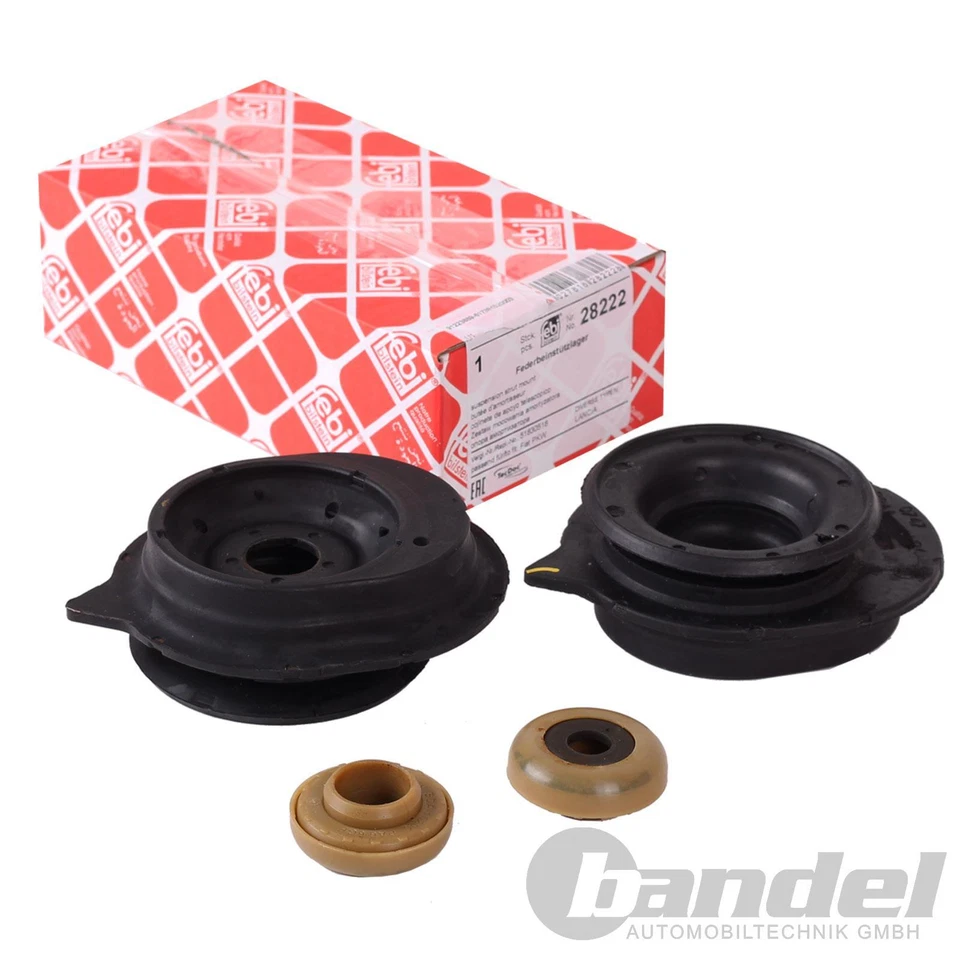 2x FEBI FEDERBEINLAGER DOMLAGER VORDERACHSE passend für FIAT 500 PUNTO FORD KA - Bild 1 von 1