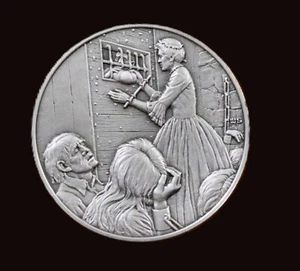 Elizabeth Lewis- Great Women of the American Revolution 1 3/4" Pewter Medal - Picture 1 of 2