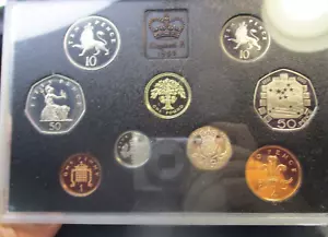 1992 United Kingdom 9 Coin Proof Coin Collection Set Royal Mint - Picture 1 of 2