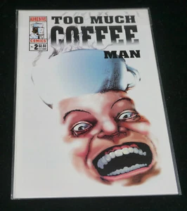 TOO MUCH COFFEE MAN ISSUE No. 2 COMIC BOOK, 1995, SHANNON WHEELER, ADHESIVE  - Picture 1 of 1