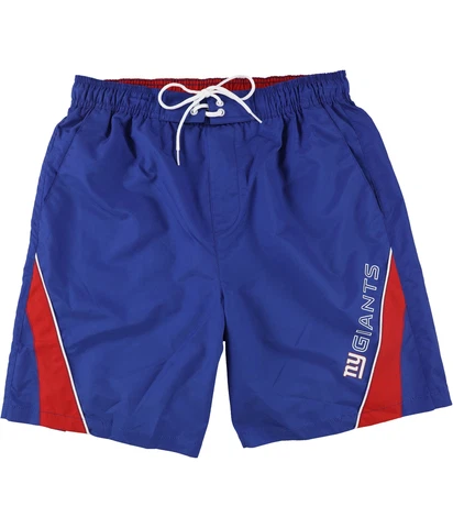 NFL Mens New York Giants Swim Bottom Trunks, Blue, Large Cover