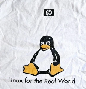 Vintage 90s Y2K Linux HP Hewlett Packard Tech T Shirt Men's XL - Picture 1 of 10