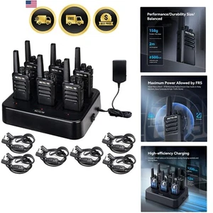 Walkie Talkie z nausznikiem przenośne radiotelefony dalekiego zasięgu 6-pak - Zdjęcie 1 z 10