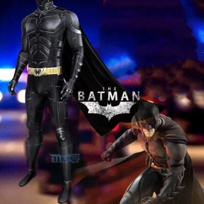 Batman The Dark Knight Rises Costume Cosplay Jumpsuit + Cape Adult Outfits - Image 1 of 4