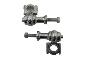 Handlebar Risers Clamp (2" Rise Approx Fits Universal Motorcycle Brass Chrome 1" - Picture 1 of 5