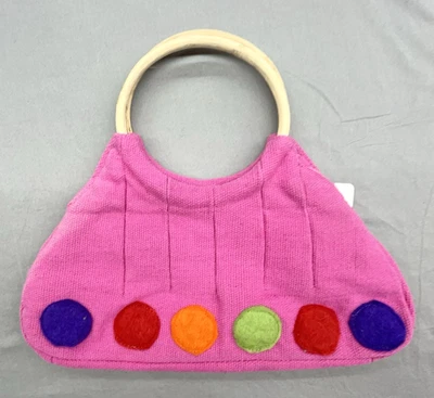 Восходящий прилив сумочка Дамская сумка розовый хлопок Snap Непал богемное прихоть прибрежный пляжный - Изображение 1 из 4