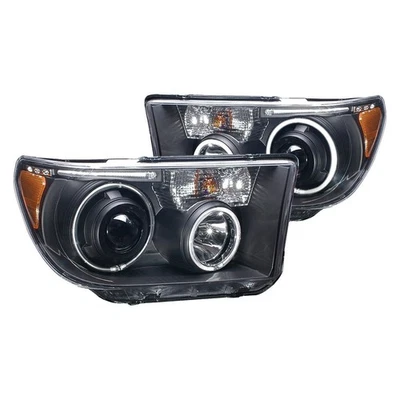 For Toyota Tundra 07-13 Headlights Driver & Passenger Side Black CCFL Halo - Imagem 1 de 4