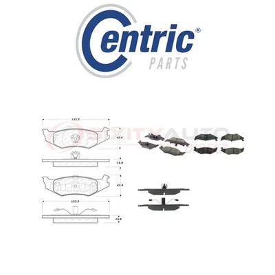 Centric Posi Quiet Disc Brake Pads w Shims for 1993-2004 Chrysler Concorde ni - Imagem 1 de 4