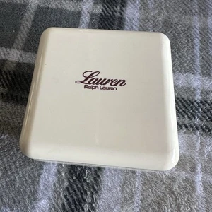 Vintage 70’s Lauren Ralph Lauren Classic Body Powder Plastic Box With Puff - Picture 1 of 4