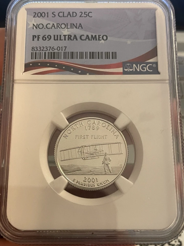 2001 S 25c Clad North Carolina Pf69 NGC Quarter 25c - Image 1 of 2