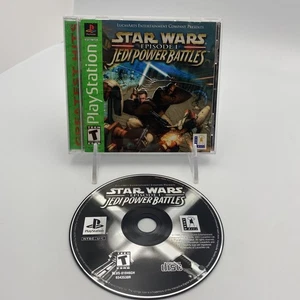 Star Wars Episodio I Jedi Power Battles PS1 Greatest Hits - Completo probado en caja original - Imagen 1 de 8