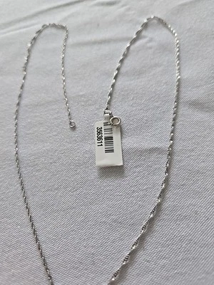 Cadena Italiana Rodio/925 SS Singapur, 20" L, 1.4gr., Muy Bonita Foto 1 de 4