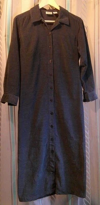 L.L.Bean Fine Wale Corduroy SHIRT DRESS Button Front Long Sleeves Warm Woman 6P - Image 1 of 4