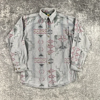 Vintage Cabelas Shirt Mens Small S Southwestern Aztec Button Down Made USA 90s - Image 1 of 4