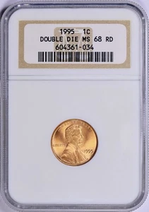 1995 DDO Lincoln Cent FS-101 - NGC MS68 RD OH - Picture 1 of 9