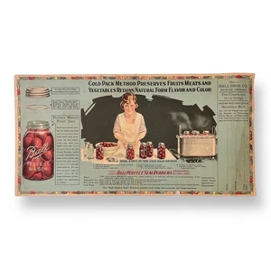 Antique 1920's Ball Canning Jar Advertising Ephemera Instructions Cold Pack - Picture 1 of 10