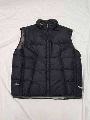 Vintage GAP Vest Mens Small Black Puffer Y2K Nylon Shell Zip Pockets Sherpa Down - Image 1 of 4