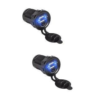 2pcs Double USB Chargeur Voiture Double Prise USB Chargeur Rapide Téléphone Chargeur avec - Photo 1 sur 12