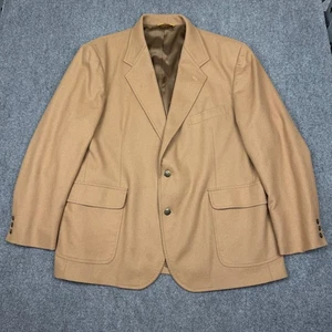 Vtg Pendleton Mens 48 Blazer Sports Coat Virgin Wool USA Single Breasted Brown - Picture 1 of 18