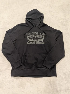 Levi Strauss & Co Pullover Hoodie Levi's Black Size 2 XL - Image 1 of 4