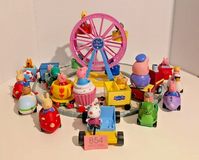 Peppa Pig Ferris Wheel Theme Park Train, Grandpa train, Track, Cars, Figures 854 - Image 1 of 4