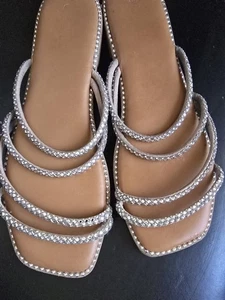 ROUGE Sandals Womens BLING STRAPPY Sz 12 Pre-owned - Picture 1 of 8