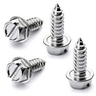 Chrome License Plate Screw Kit - Set of 4 Stainless Bolts