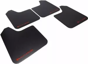 Rally Armor Basic Universal Mud Flaps Set of 4 No HW, BLACK w/ RED MF12-BAS-RD - Picture 1 of 1