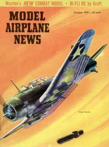 Modellflugzeug News - Douglas Dauntless - Oktober 1959 - Magazin Cover Magnet - Bild 1 von 2