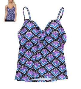 Island Escape Women's Santorini Scorpio Underwire Tankini Swim Top 6 NWT Multi - Picture 1 of 1
