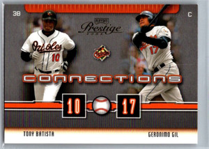 TONY BATISTA & GERONIMO GIL 2003 Playoff Prestige Connections # C-8 Orioles