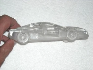 FERRARI 348 OR TESTAROSSA GLASS CRYSTAL CAR PAPERWEIGHT IN EXCELLENT CONDITION - Picture 1 of 6