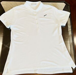 Peter Millar Women's Golf Shirt White Short Sleeve Polo Sz XL