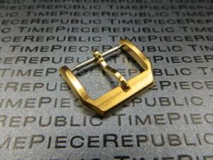 Nuevo 18mm Suiza 316L Placa de Oro Inoxidable Hebilla Tang para Lengua de Banda de Cuero IWC - Imagen 1 de 2